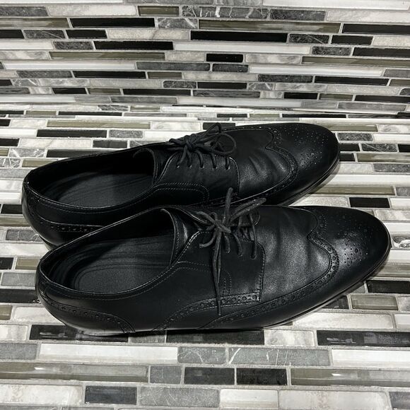 Cole Haan Grand OS C23793 Jefferson Leather Black‎ Wingtip Shoes Mens Size 13 M main image 14